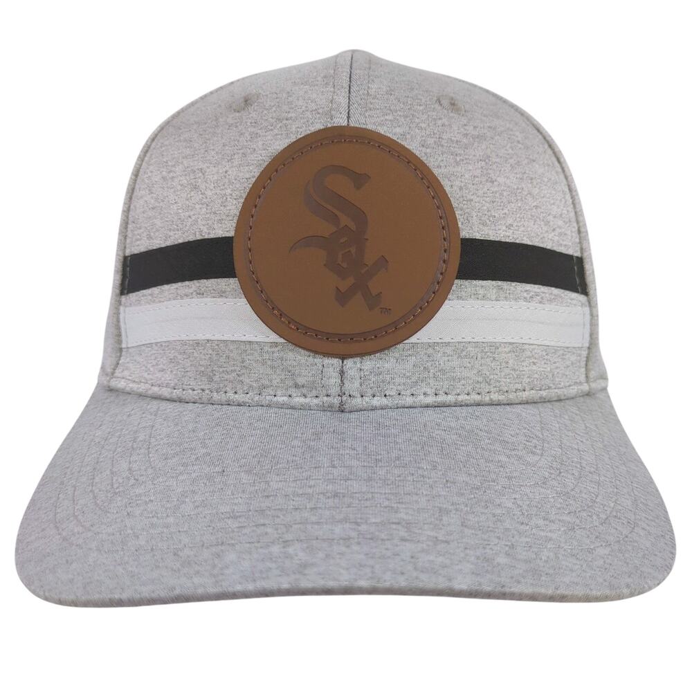 Melon Wear Chicago White Sox Leather Patch Snapback Hat Gray MLB Baseball NWOT